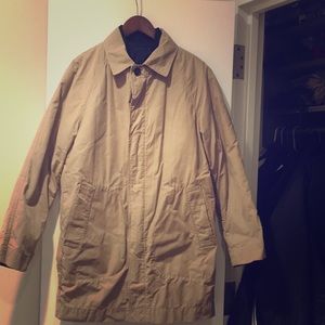 Men’s Small Khaki Raincoat/removable Bomber Lining